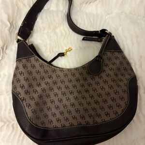 Dooney & Bourke Black and Brown Hobo Bag